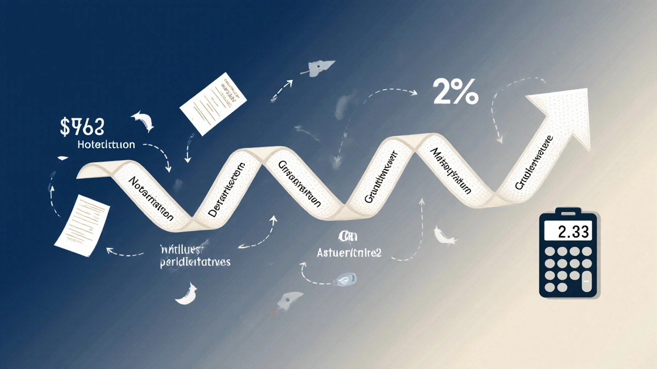 50-Jahres-Abschreibungstabelle mit Kaufnebenkosten und jährlichen Abzügen