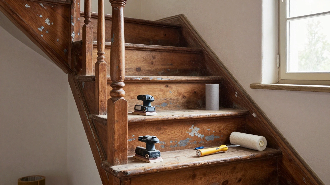 Holztreppen renovieren: Oberflächenfinish erneuern - Schritt für Schritt zum neuen Treppenhaus
