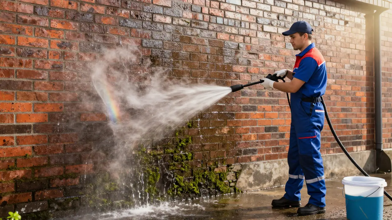 Hochdruckreinigung der Fassade: Schonende Verfahren und Schutz vor Schäden