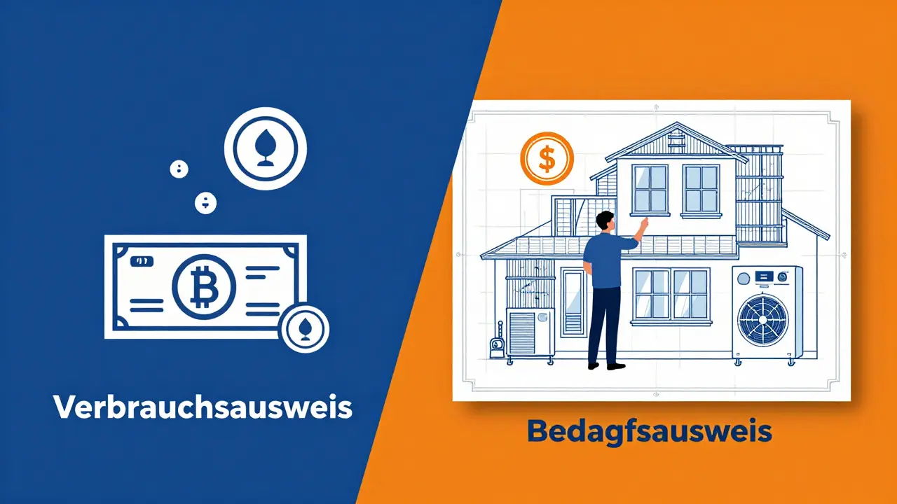 Vergleich von Verbrauchs- und Bedarfsausweis für Immobilien