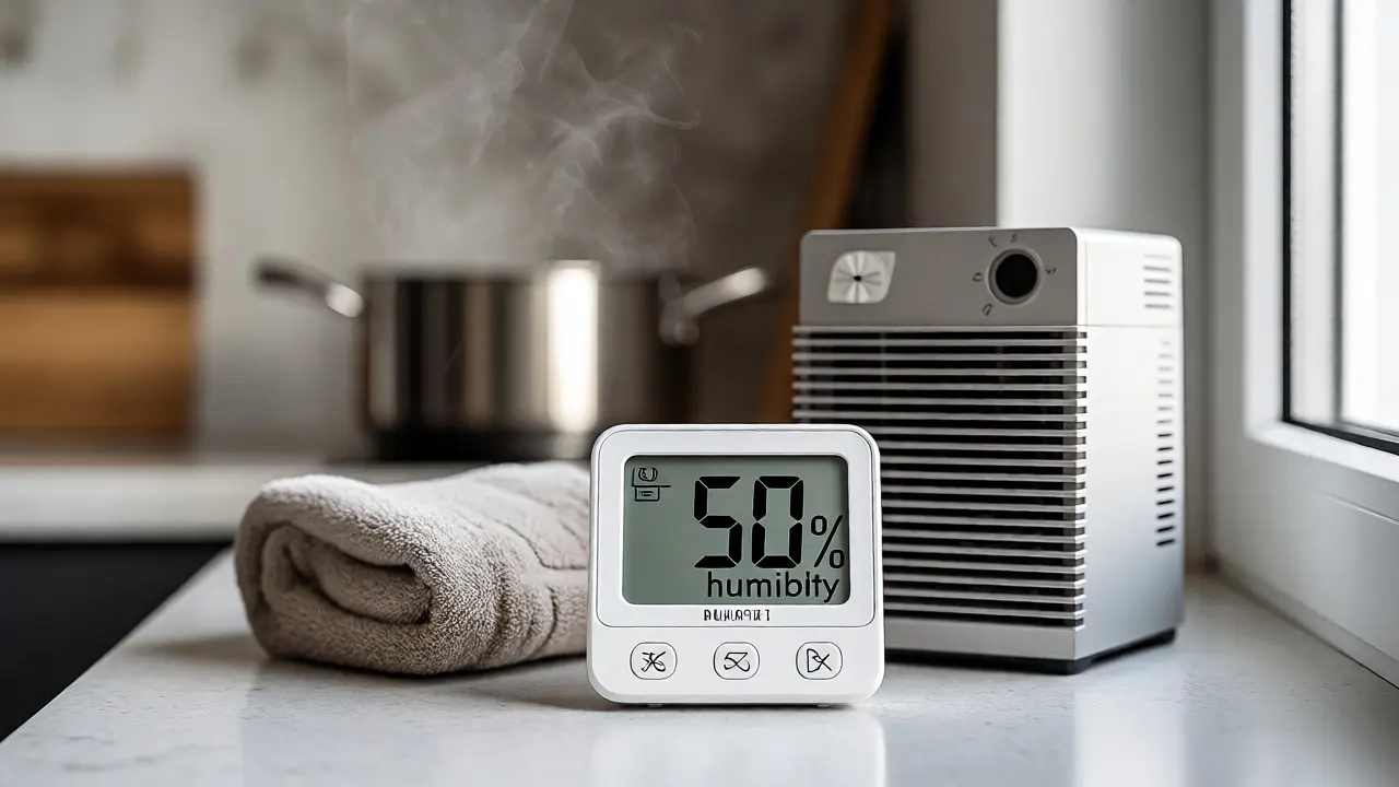 Hygrometer und Entfeuchter als Hilfsmittel gegen Raumfeuchtigkeit